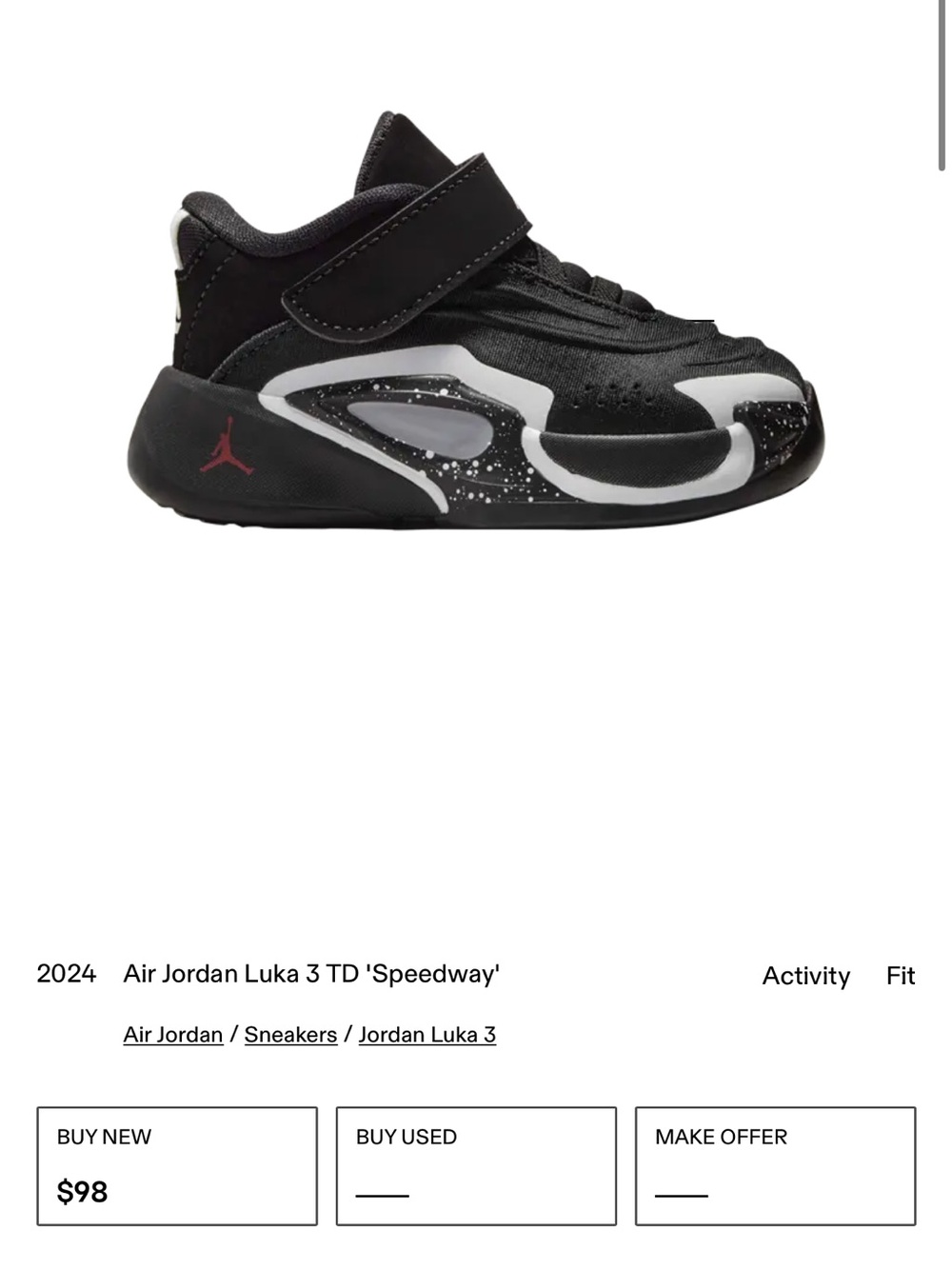 Baby Air Jordan Luka 3 (TD)